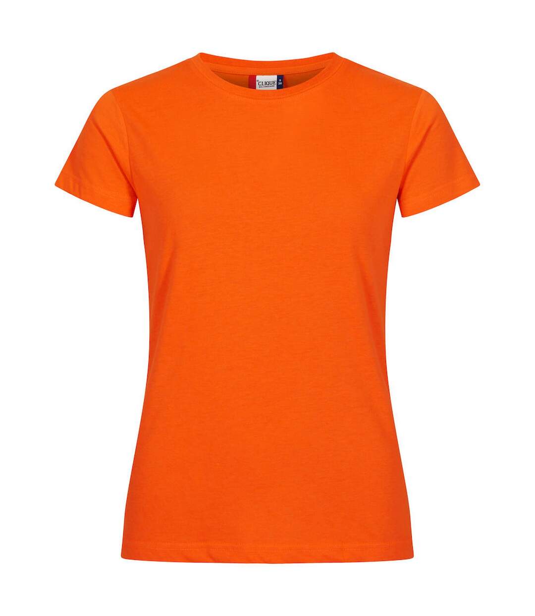 T-shirt new classic femme orange fluo Clique-1