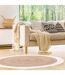 Tapis rond en jute design bicolore Sophie