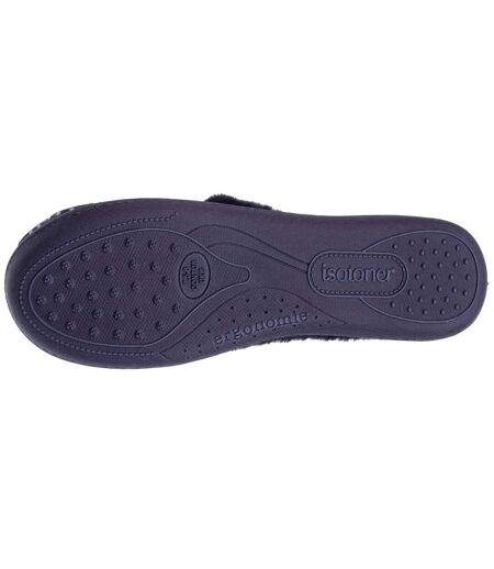Isotoner Chaussons Charentaises femme soutien voûte plantaire, mémoire de forme, chaud et tendance à pois