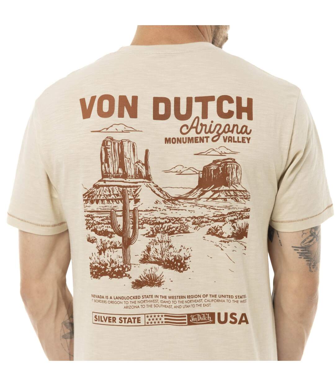 T-shirt homme regular en jersey 170gr print devant&dos Arizo Vondutch-4
