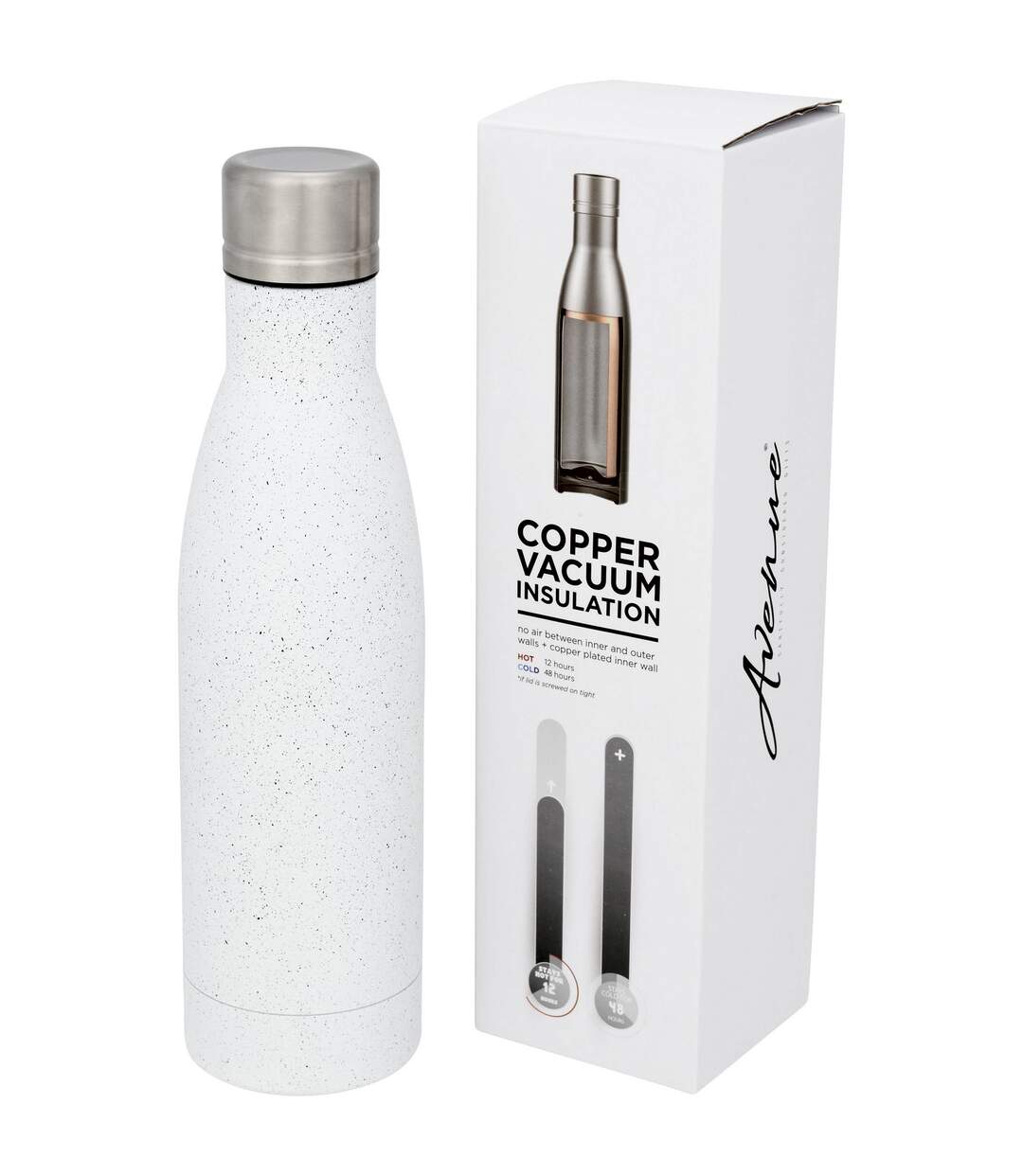 Vasa speckled copper vacuum insulated bottle one size white Avenue