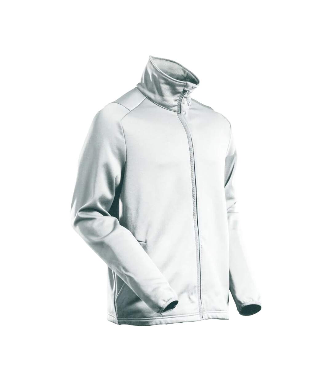 Mens Customised Full Zip Fleece Jacket White Mascot-2