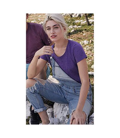 Fruit Of The Loom Ladies/Womens Lady-Fit Valueweight Short Sleeve T-Shirt (Pack Of 5) (Heather Purple) - UTBC4810