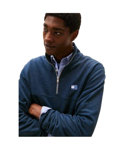 Mens Timberland Logo Zip Neck Sweatshirt Dark Navy Tommy Jeans