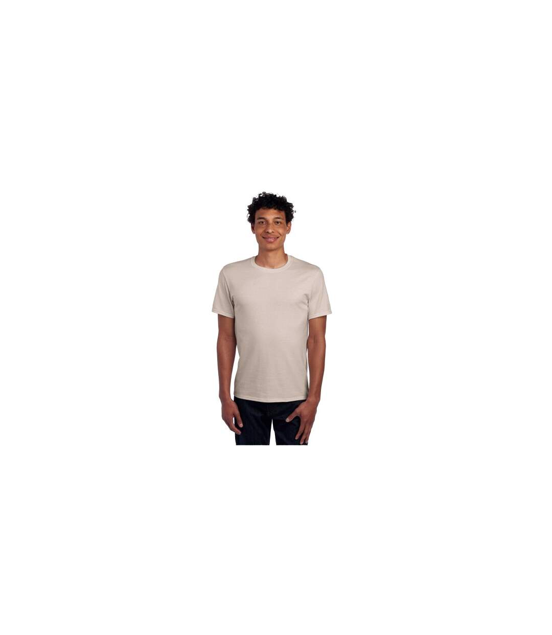 T-shirt Eco Premium Homme Blanc Cassé Jerzees-1