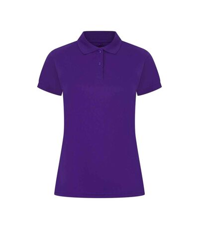 Womens/ladies Pique Polo Shirt Bright Purple Henbury