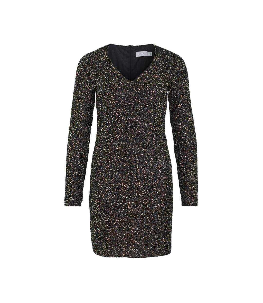 Robe noir à sequin noir femme vila scara - 34-1