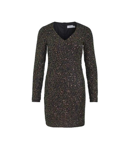 Robe Noir à Sequin Noir Femme Vila Scara - 34