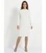 Robe-pull courte tricot uni col rond-1