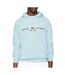 Sweat à Capuche Bleu Clair Menthe Homme Tommy Hilfiger Logo Hoodie - M