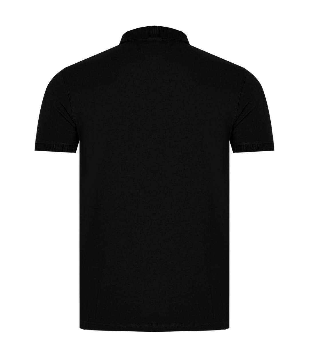 Mens Small Logo Polo Shirt Black Plein Sport-2