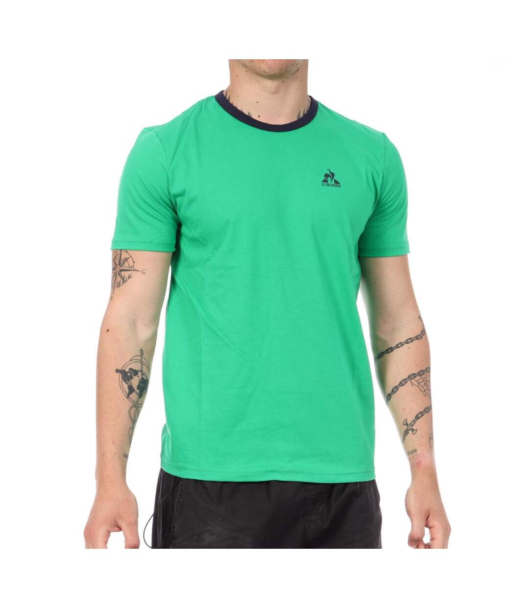 T-Shirt vert homme le coq sportif monochrome-1