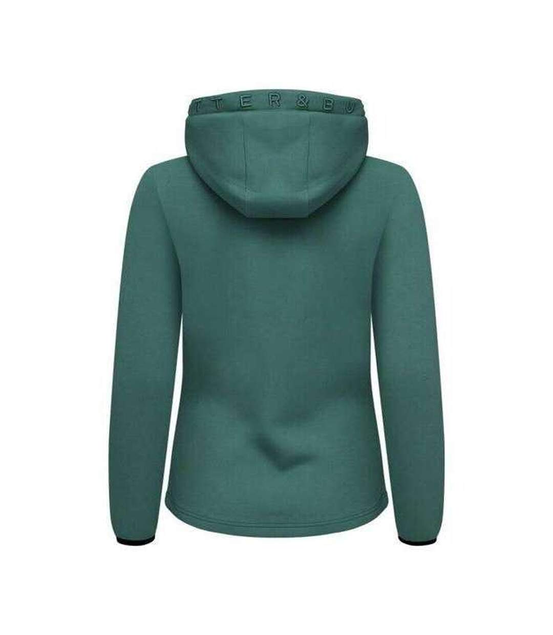 Womens/ladies Pemberton Drawstring Hoodie Pine Green Cutter & Buck-2