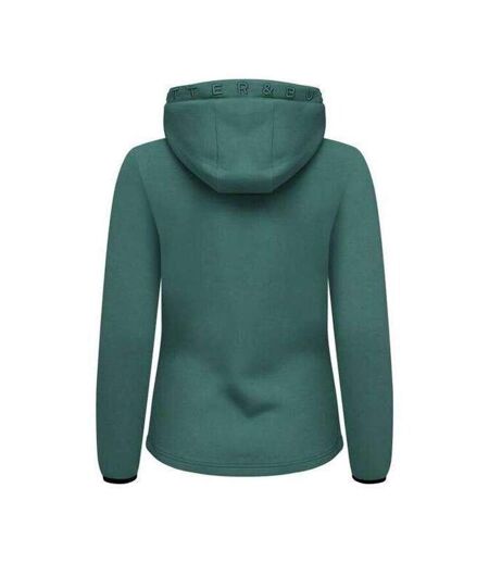 Womens/ladies Pemberton Drawstring Hoodie Pine Green Cutter & Buck