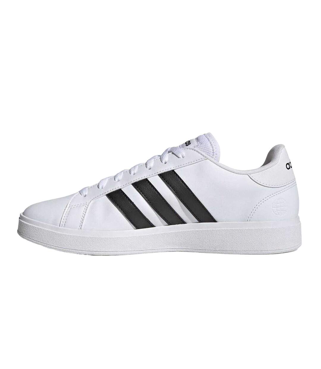 Baskets Grand Court Base 2.0 Homme Blanc Noir Adidas-3