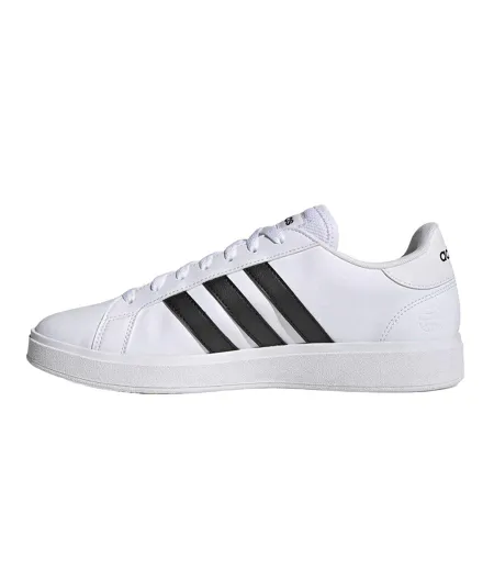Baskets Grand Court Base 2.0 Homme Blanc Noir Adidas