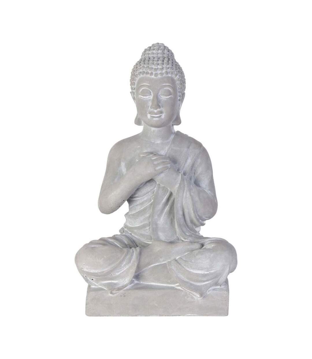 Bouddha assis ciment 27 cm-4