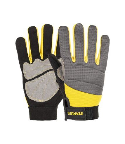 Stanley Unisex Adult Performance Safety Gloves (Gray/Black/Yellow) (One Size) - UTRW8106