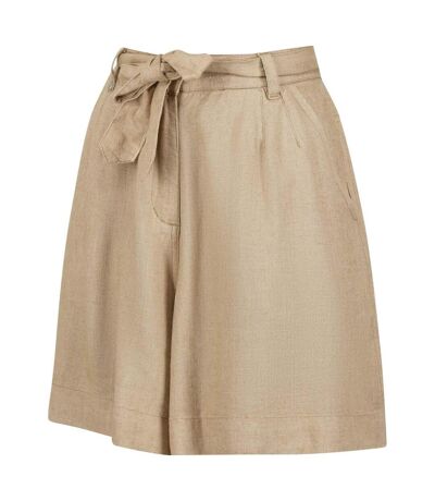 Womens/ladies Sabela Tie Belt Shorts Beige Regatta