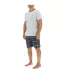 Ensemble Pyjama court homme en coton à carreaux et Logo poitrine Pierre Cardin-3