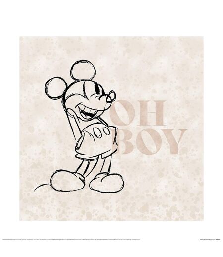 Disney - Imprimé OH BOY (Beige) (40 cm x 40 cm) - UTPM4959