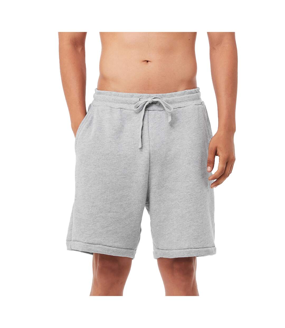 Mens Sponge Fleece Sweat Shorts Athletic Heather Bella + Canvas-2