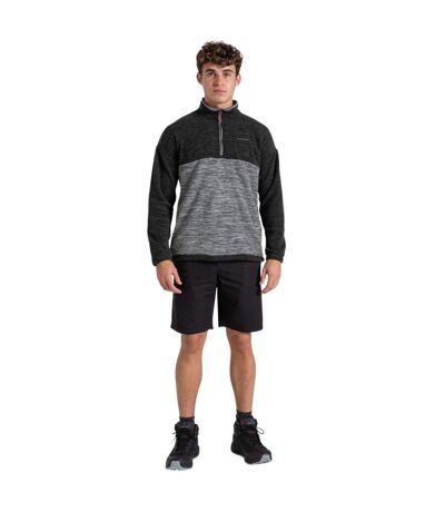 Mens Esk Colour Block Melange Half Zip Fleece Top Cloud Grey Craghoppers