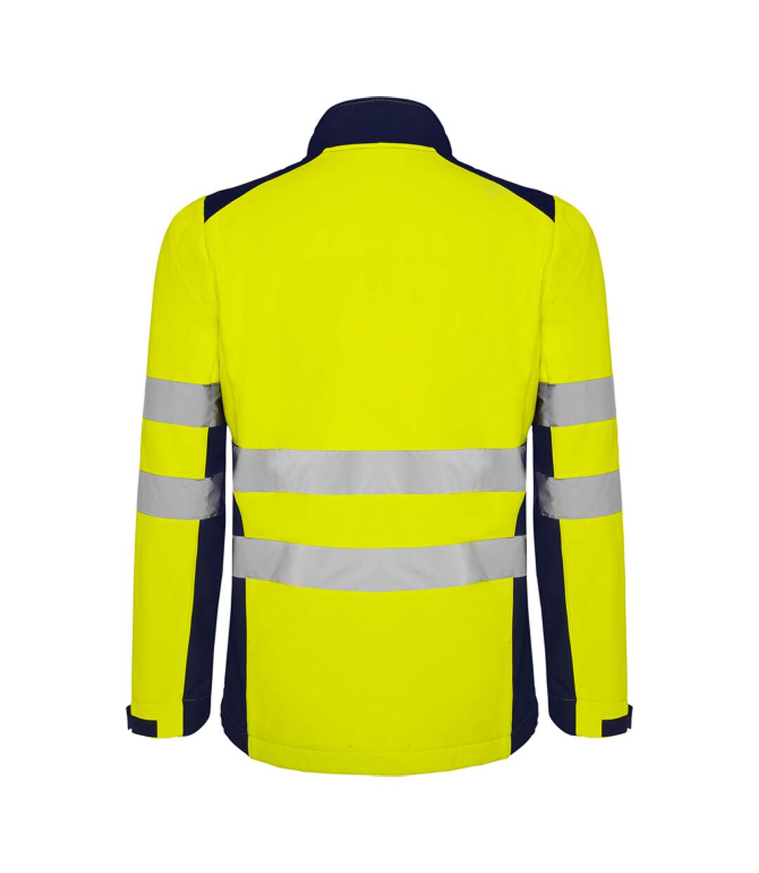 Veste Softshell Antares Homme Bleu Marine Jaune Fluo Roly Workwear-2