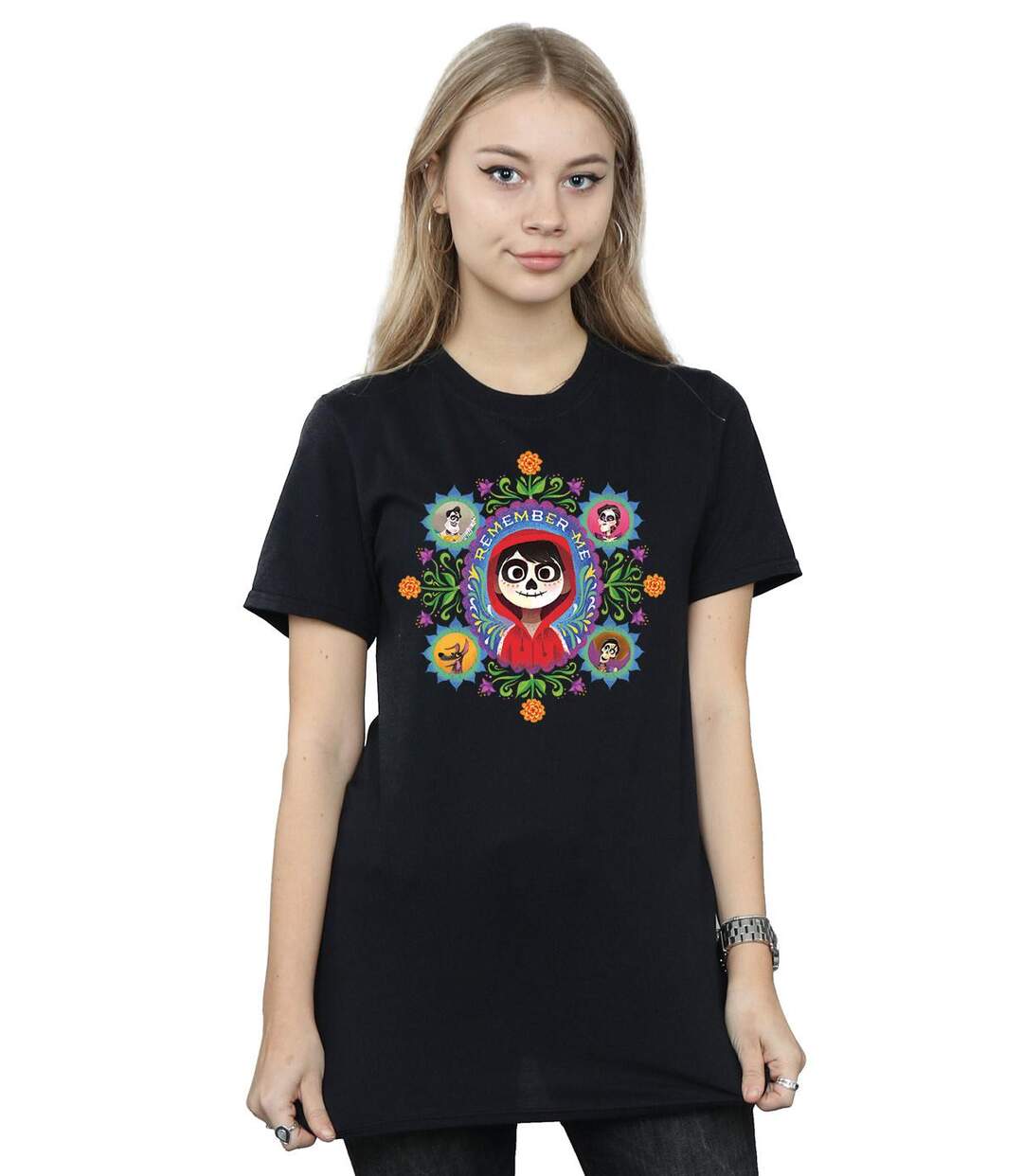 Disney - T-shirt COCO REMEMBER ME - Femme (Noir) - UTBI16430-2