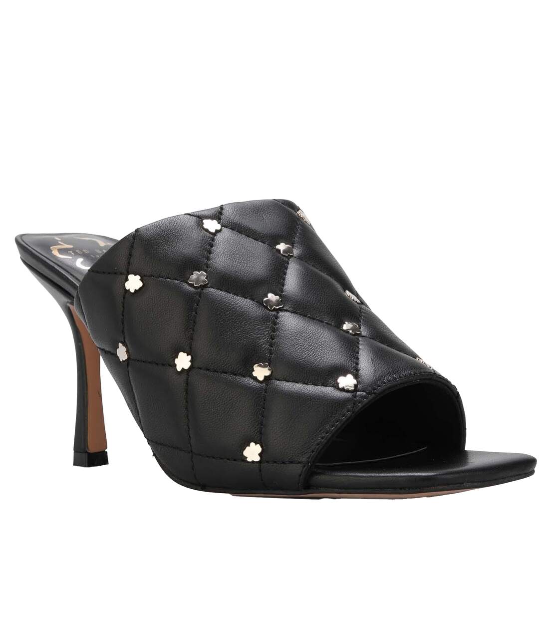 Womens/ladies Majji Leather Heeled Mule Slippers Black Ted Baker-1