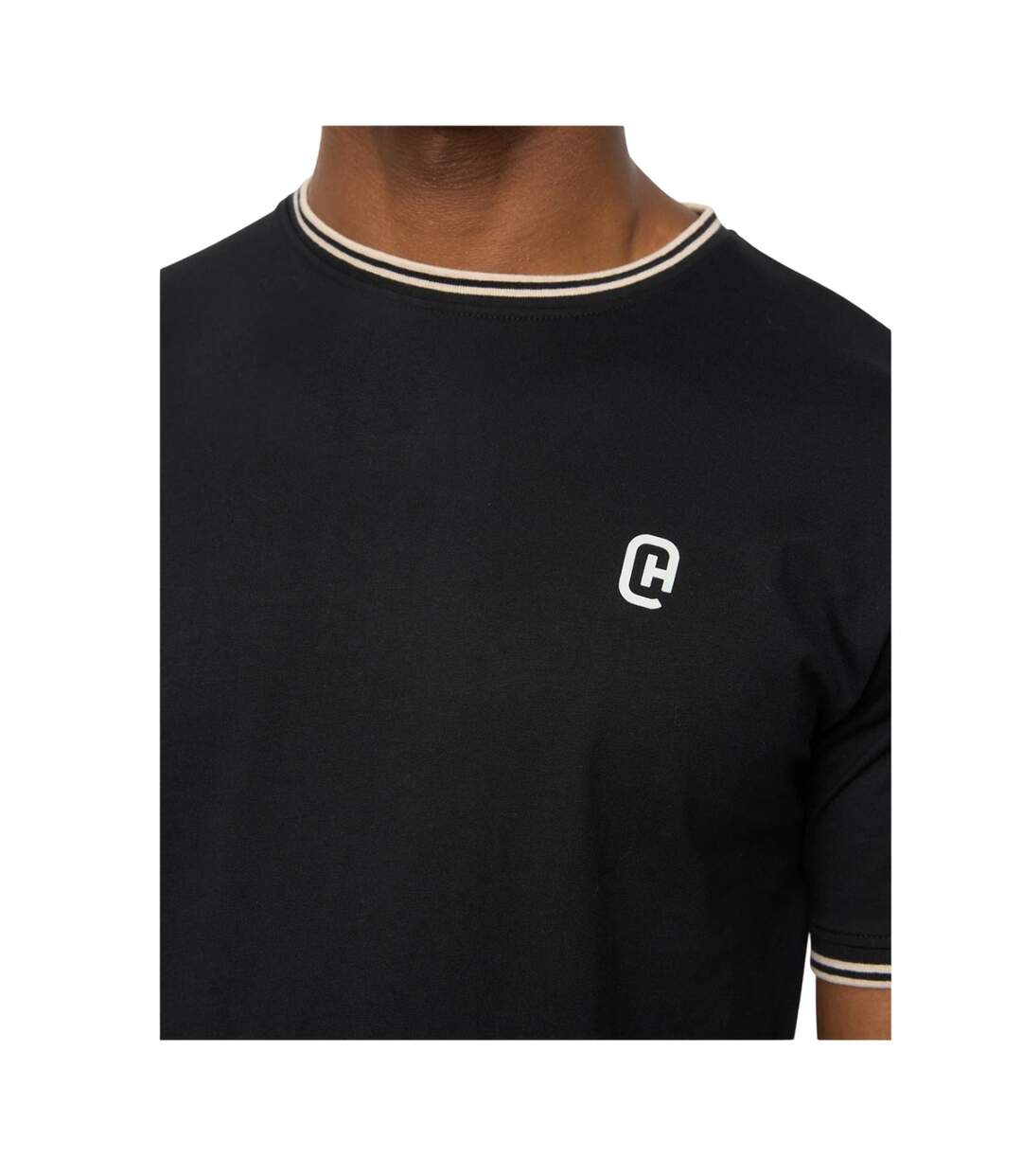 T-shirt Preece Homme Noir Crosshatch-4