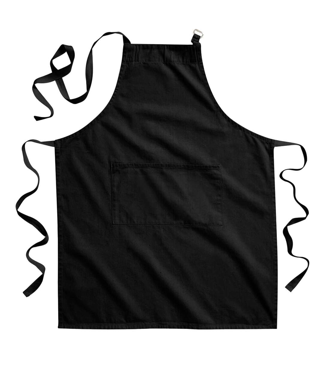 Tablier en coton adulte unisexe taille unique noir Westford Mill-1