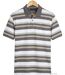 CHALLENGER RALPH3 : Polo manches courtes à rayures en coton beige pour homme-2