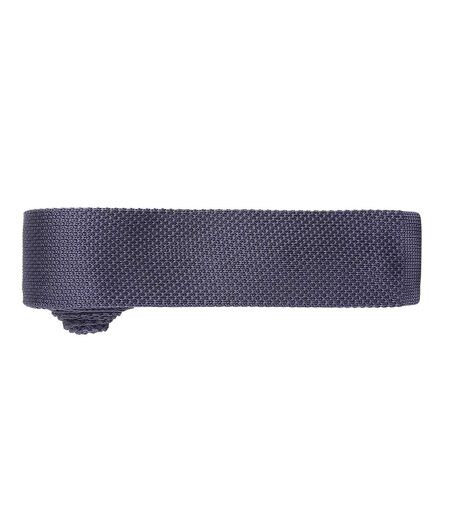 Premier Mens Slim Textured Knit Effect Tie (Steel) (One Size) - UTRW5241