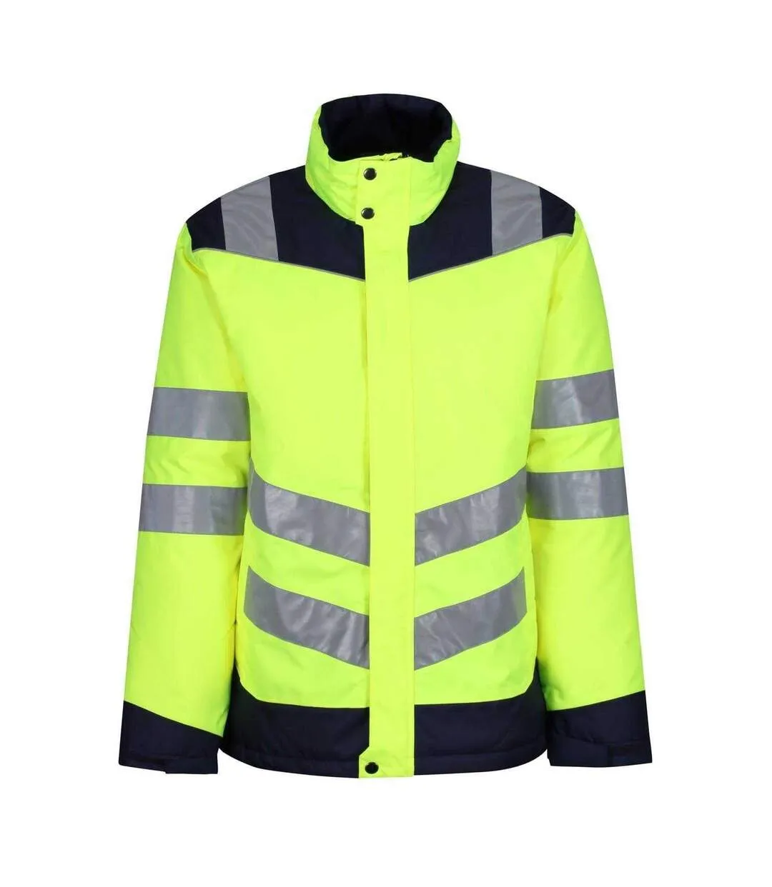 Mens Hi-vis Safety Jacket Yellow Navy Regatta-1