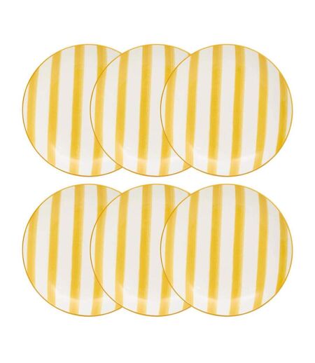 Lot de 6 Assiettes à Dessert Charlie 19cm Jaune