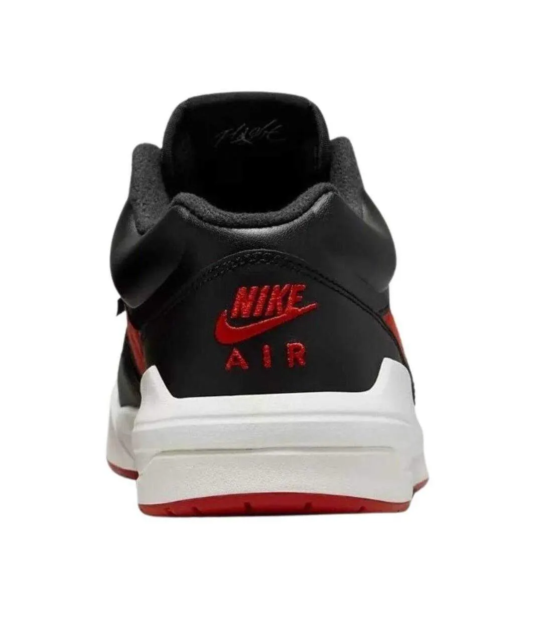Womens/ladies Jordan Stadium 90 Swoosh Leather Trainers Black Red Nike-2