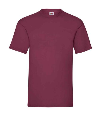 Mens valueweight t-shirt burgundy Fruit of the Loom