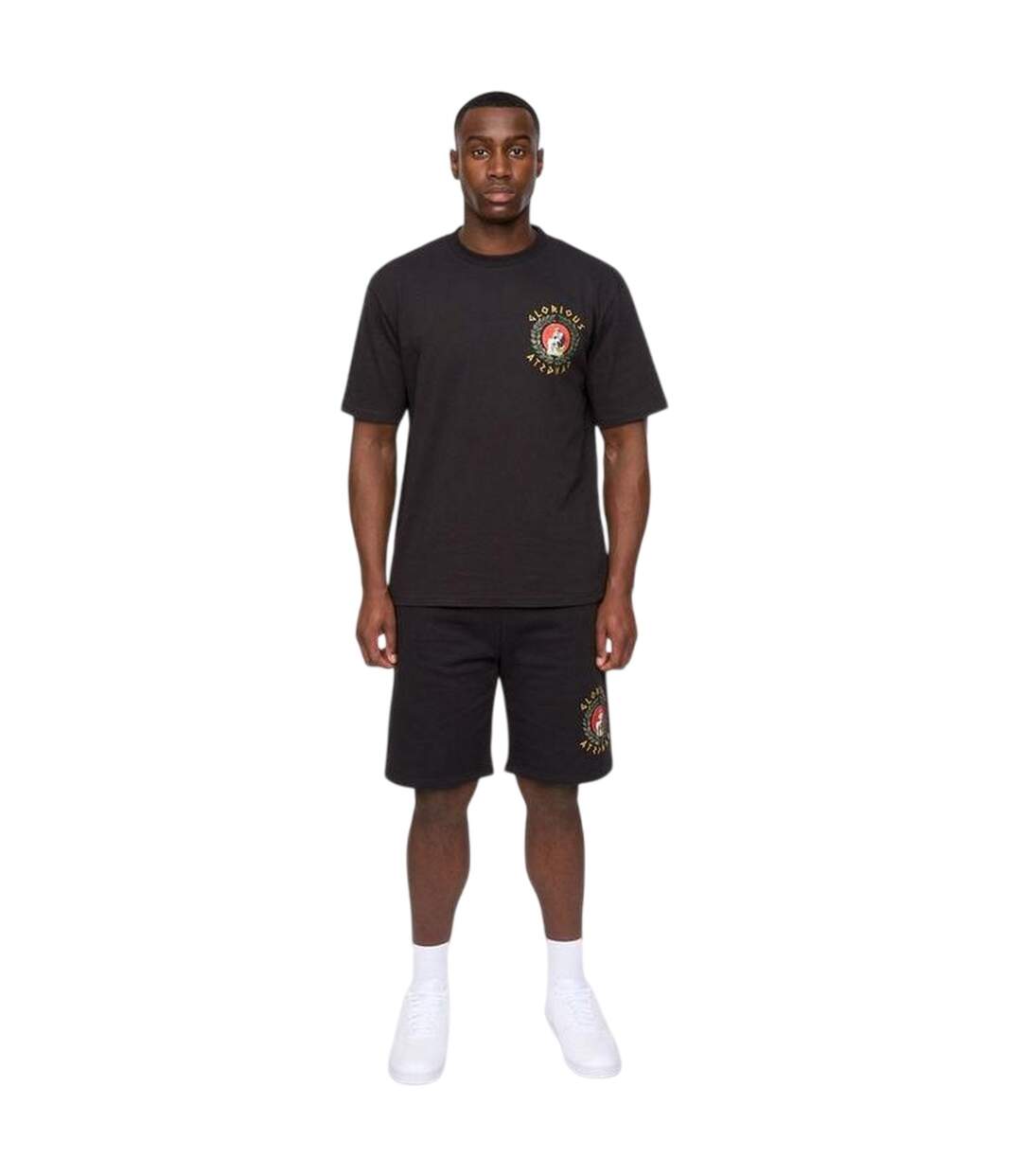 T-shirt Manches Courtes Motif/style Imprimé Graphique Homme Noir Glorious Gangsta-4