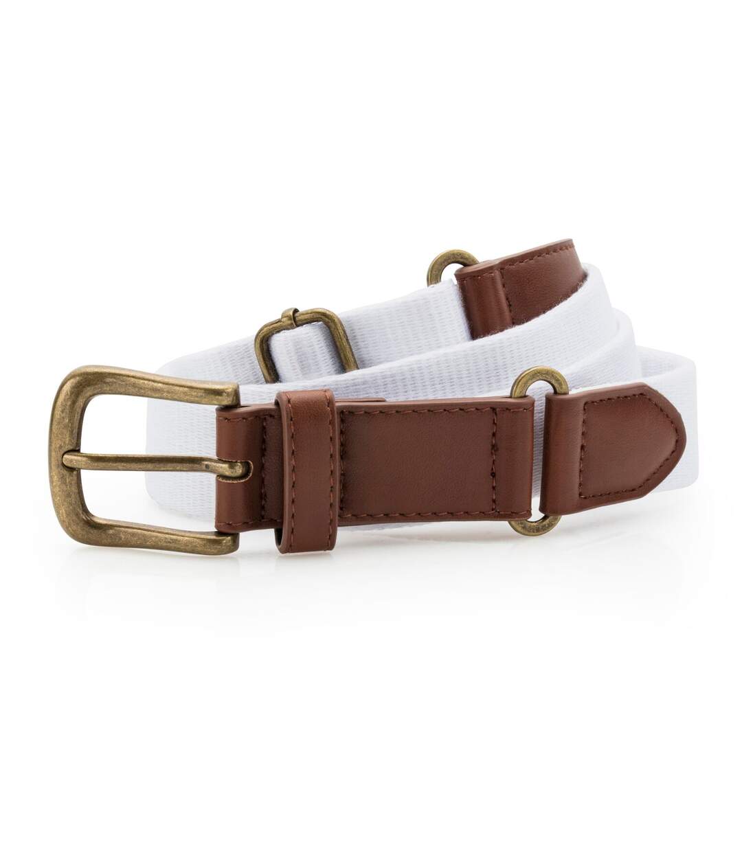 Ceinture En Simili Cuir Et Toile Homme Blanc Asquith & Fox-2
