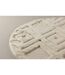 Tapis Déco Rond en Laine Dahlia 200cm Blanc-4