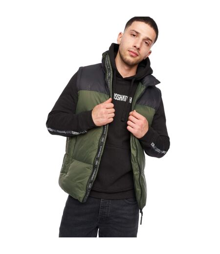 Veste sans manches demerley homme vert sombre / noir Crosshatch