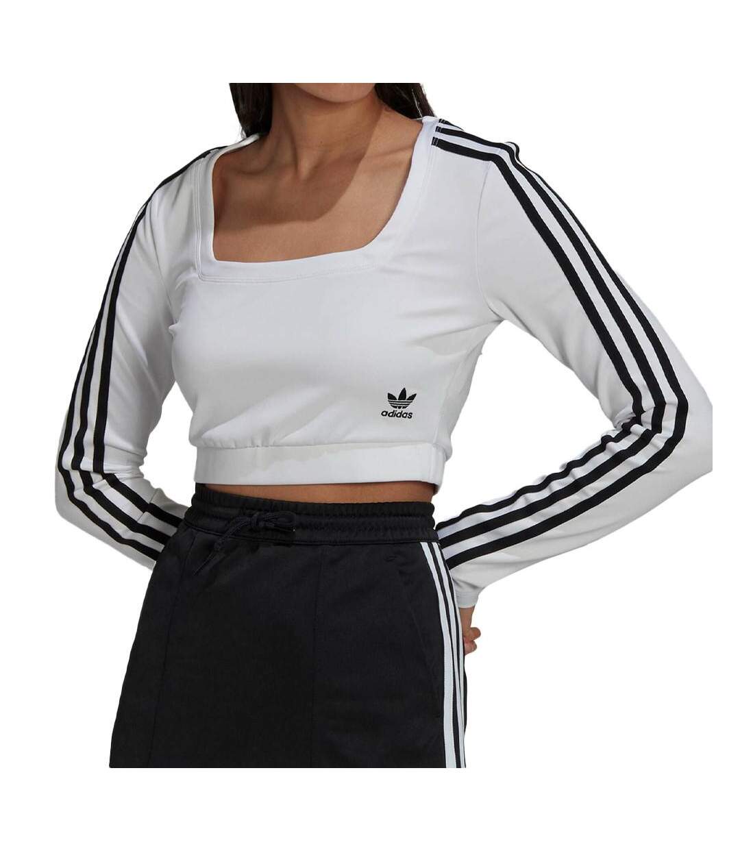 T-shirt manches longues Blanc Femme Adidas Sleeve - 30