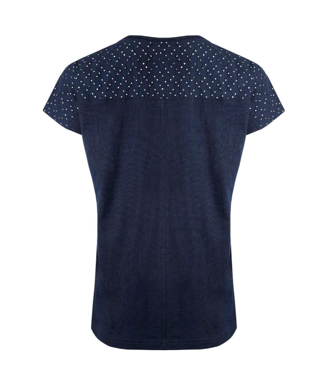 Womens/ladies pernille cut out t-shirt navy Weird Fish-2