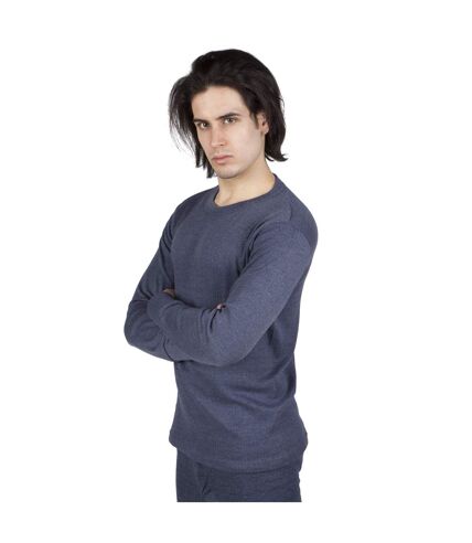 Mens Thermal Underwear Long Sleeve T-Shirt Top (Denim)