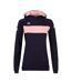 Sweat capuche marine/rose femme kappa daccia - m-1