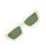 Lunettes De Soleil Motif/style Rectangle Manchester Femme Taille Unique Blanc Vert Off White-2