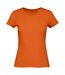 Womens/ladies organic t-shirt urban orange B&C