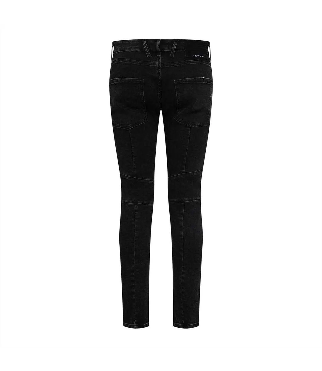 Mens Zaldok Cotton Blend Skinny Jeans Grey Replay-2