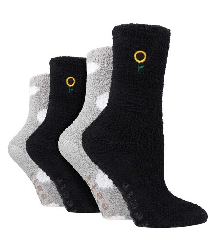 Wildfeet - 4 Pairs LadiesSoft Fleece Bed Socks